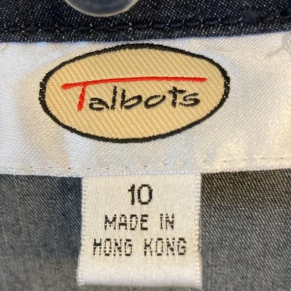 Talbots Double-Breasted Denim Trench Coat - Picture 2 of 7